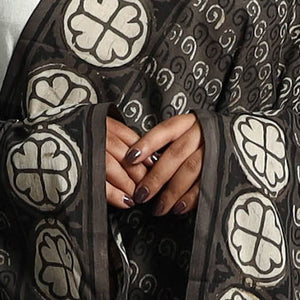 Brown - Natural Dyed Mul Cotton Akola Print Dupatta 04