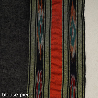 Black - Phulia Handloom Cotton Saree with Thread Buti 16