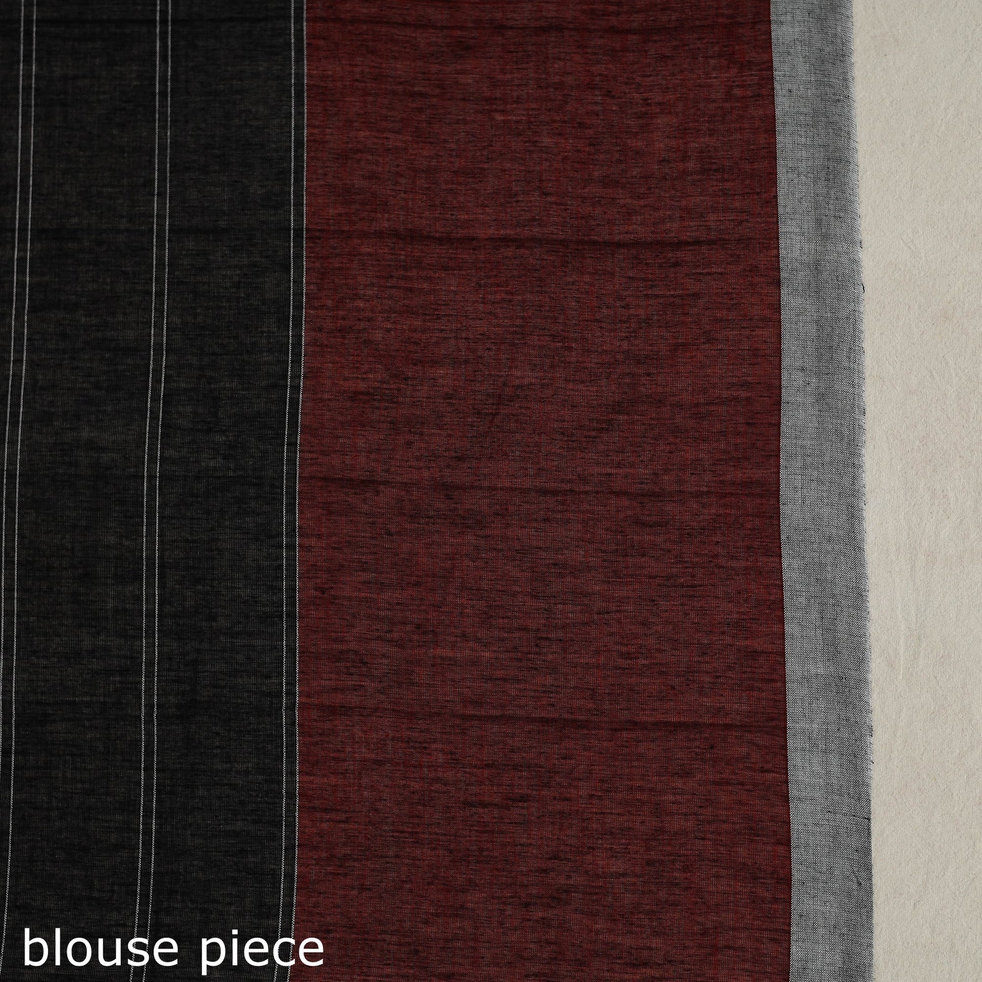 Black - Phulia Handloom Cotton Saree with Thread Buti 17