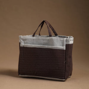 Brown - Handmade Cotton Multipurpose Cosmetic/Toiletry Bag 28