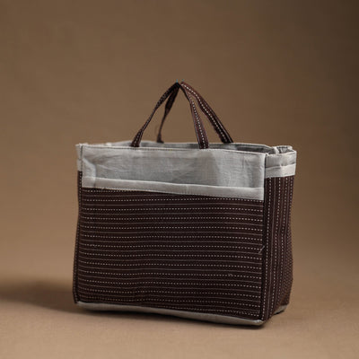 Brown - Handmade Cotton Multipurpose Cosmetic/Toiletry Bag 28