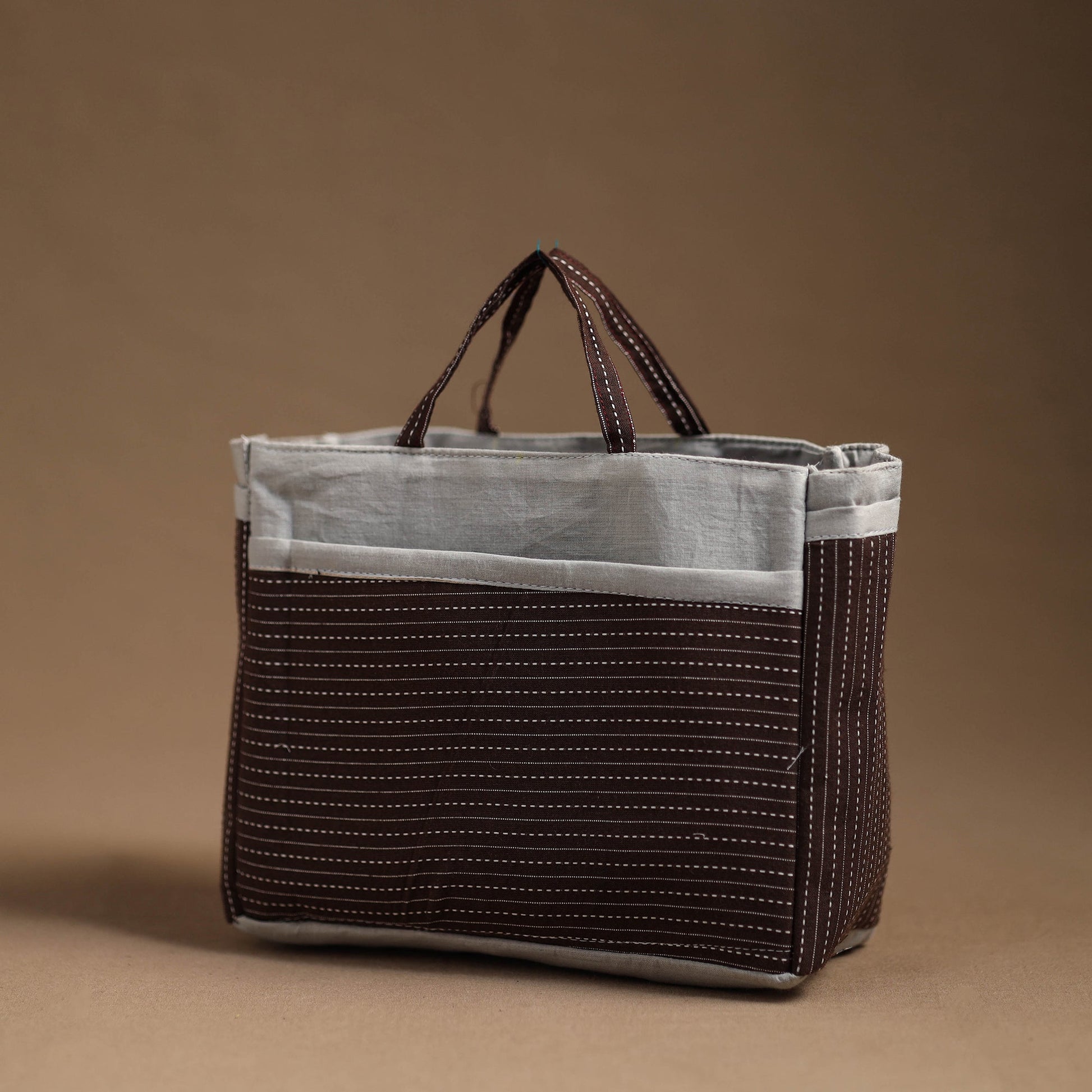 Brown - Handmade Cotton Multipurpose Cosmetic/Toiletry Bag 28