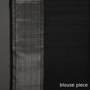 Black - Traditional Handloom Zari Buta Maheshwari Silk Cotton Saree