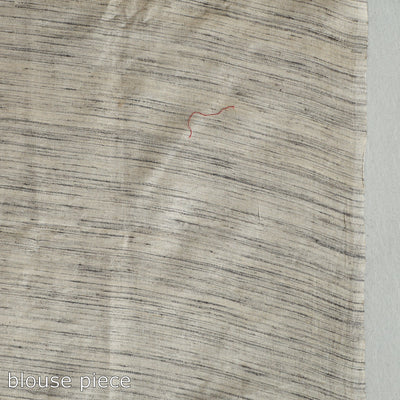 Beige - Bengal Kantha Hand Embroidery Pure Ghicha Silk Handloom Saree 135