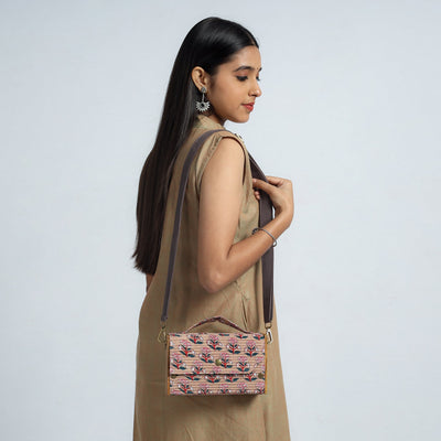 Beige - DIY Box Sling Bag / Clutch with Changeable Sleeve