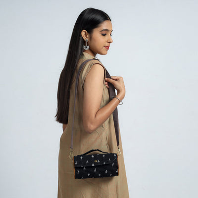Black - DIY Round Sling Bag / Clutch With Changeable Sleeve