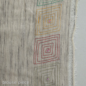 Beige - Bengal Kantha Hand Embroidery Pure Ghicha Silk Handloom Saree 136