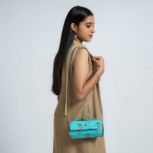 Blue - DIY Round Sling Bag / Clutch With Changeable Sleeve