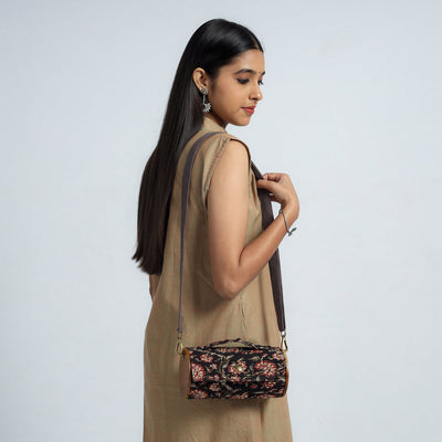 Black - DIY Round Sling Bag / Clutch With Changeable Sleeve