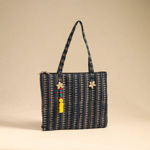 Blue - Handcrafted Quilted Cotton Handbag 01