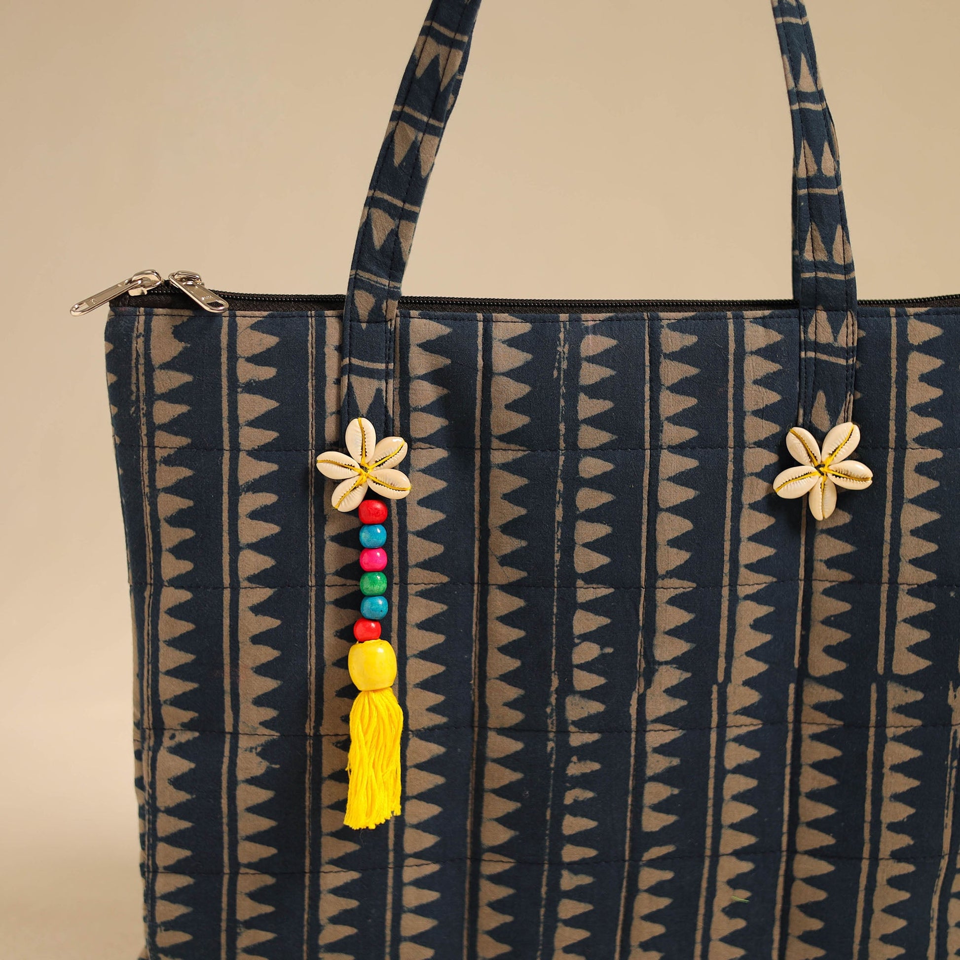 Blue - Handcrafted Quilted Cotton Handbag 01