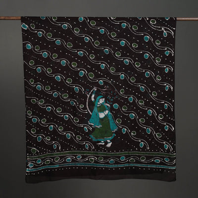 Brown - Cotton Hand Batik Print Dupatta 42