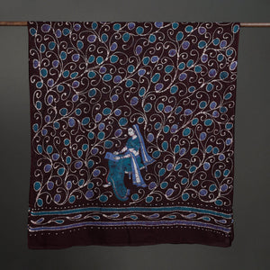 Brown - Cotton Hand Batik Print Dupatta 41