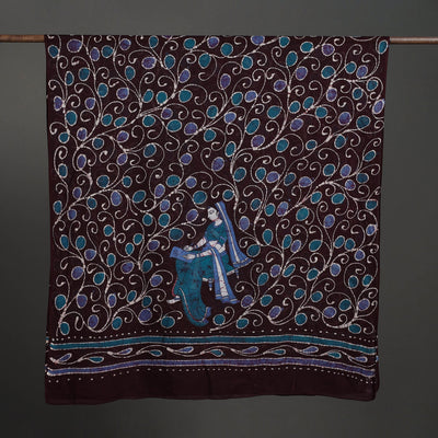 Brown - Cotton Hand Batik Print Dupatta 41