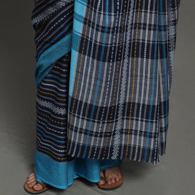 Blue - Begampuri Handloom Cotton Saree