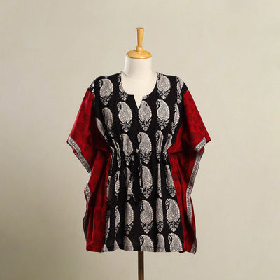 Black - Bagh Mosaic Fusion Cotton Kaftan (Short) 07