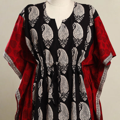 Black - Bagh Mosaic Fusion Cotton Kaftan (Short) 07