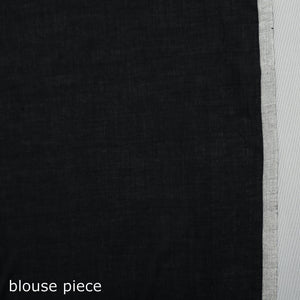Black - Handloom Cotton Phulia Jamdani Saree with Tassels