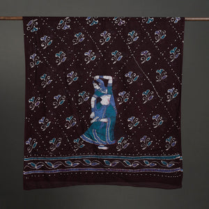 Brown - Cotton Hand Batik Print Dupatta 28