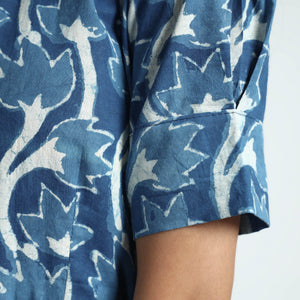 Blue - Bindaas Art Block Printed Cotton Dress