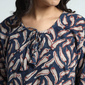 Blue - Bindaas Art Block Printed Cotton Dress