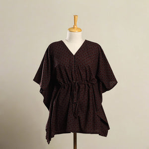 Brown - Bagh Mosaic Fusion Cotton Kaftan (Short) 15