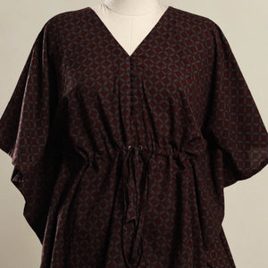 Brown - Bagh Mosaic Fusion Cotton Kaftan (Short) 15