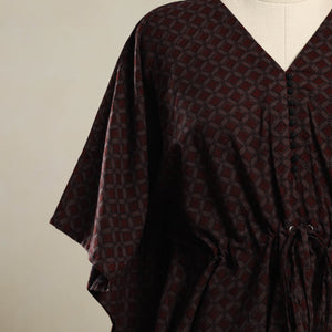 Brown - Bagh Mosaic Fusion Cotton Kaftan (Short) 15