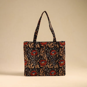 Black - Handcrafted Quilted Cotton Handbag 18
