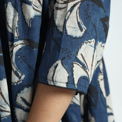 Blue - Bindaas Art Block Printed Cotton Dress