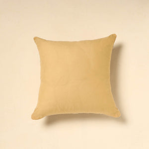 Beige - Tussar Silk Bengal Kantha Work Cushion Cover 10