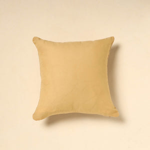 Beige - Tussar Silk Bengal Kantha Work Cushion Cover 11