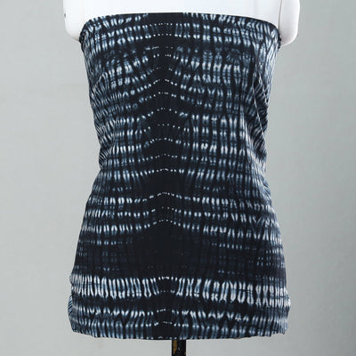 Black - 3pc Shibori Tie-Dye Mul Cotton Suit Material Set