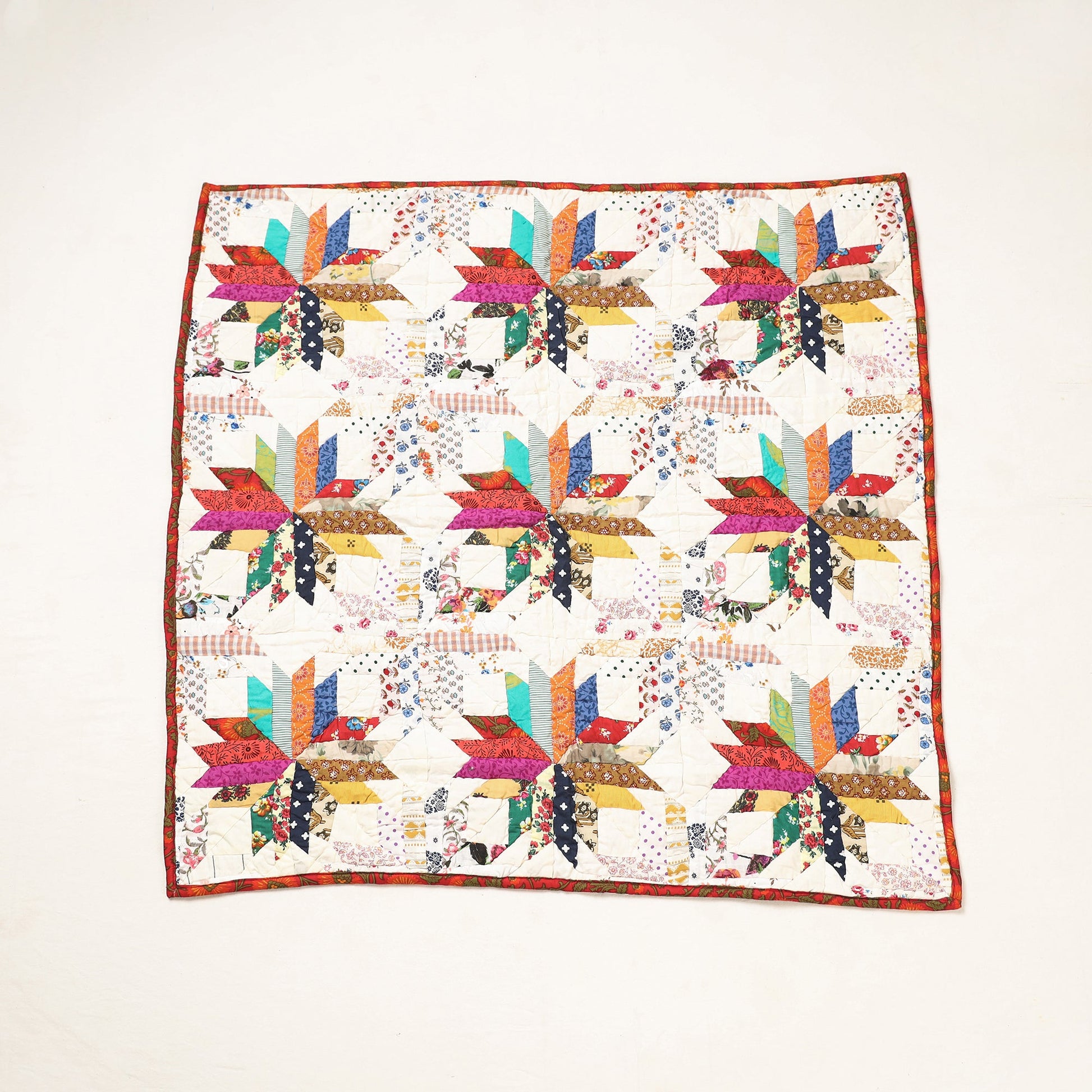 Applique Quilted Reversible Multipurpose Mat by Purkal Stree Shakti Samiti (37 x 36 in)