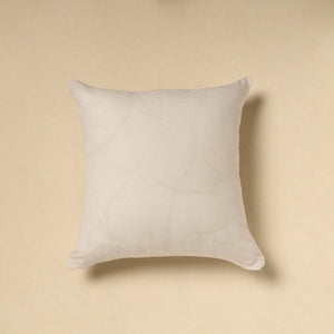 Beige - Tussar Silk Bengal Kantha Work Cushion Cover 17