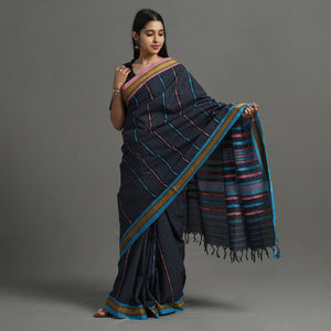 Black - Begampuri Handloom Cotton Saree