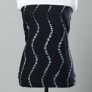 Black - 3pc Shibori Tie-Dye Mul Cotton Suit Material Set