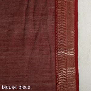 Black - Traditional Chanderi Silk Handloom Saree with Zari Border & Buta