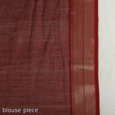 Black - Traditional Chanderi Silk Handloom Saree with Zari Border & Buta