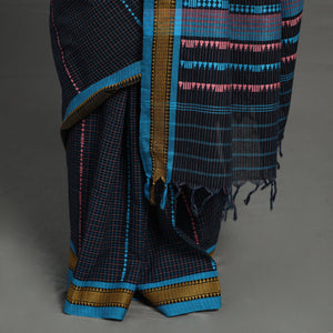 Black - Begampuri Handloom Cotton Saree