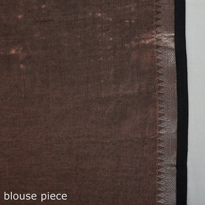 Brown - Burdwan Tissue Zari Work Handloom Saree
