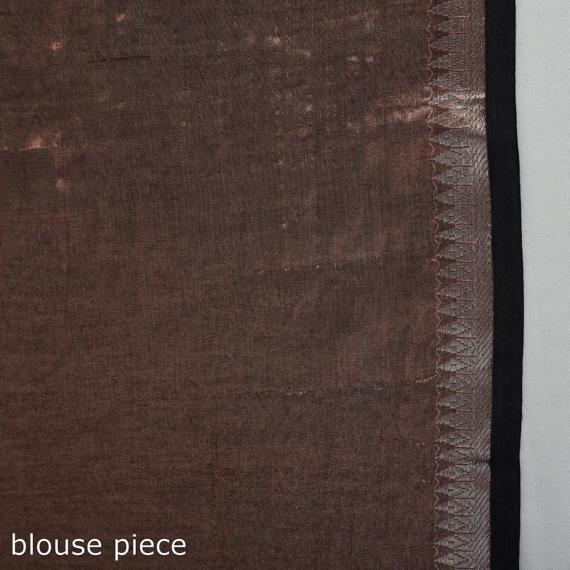 Brown - Burdwan Tissue Zari Work Handloom Saree