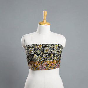 Black - Block Printed Cotton Bagru Blouse Piece 08