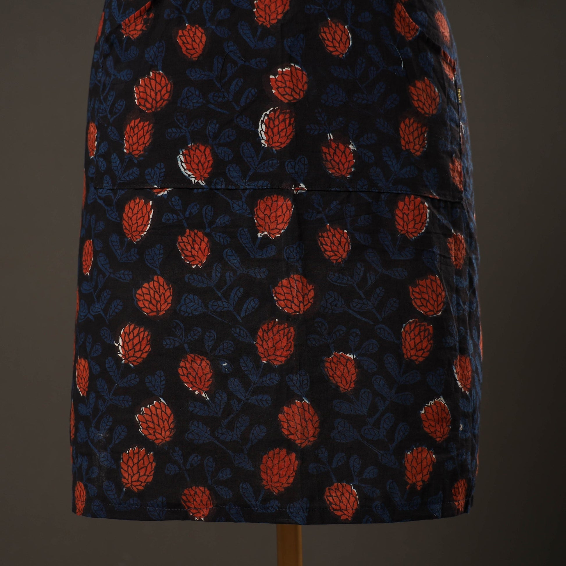 Bagru Block Printed Cotton Apron with Pocket 14