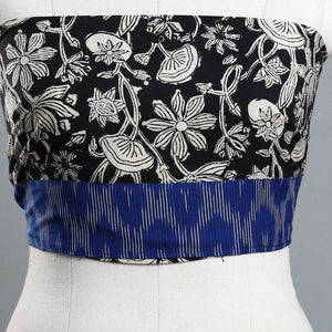 Black - Block Printed Cotton Bagru Blouse Piece 21