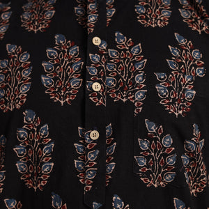 Ajrakh Block Printed Cotton Men Short Kurta 02