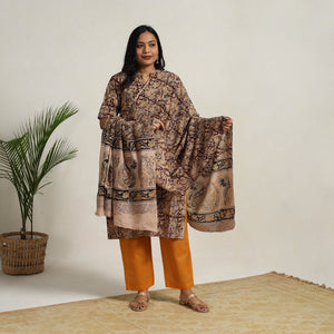 Brown - Block Printed Cotton Kalamkari Kurta Set 24