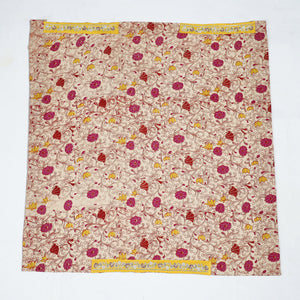 Beige - Zardozi Hand Embroidered Kalamkari Cotton Blouse Piece 03