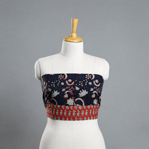 Blue - Block Printed Cotton Bagru Blouse Piece 25