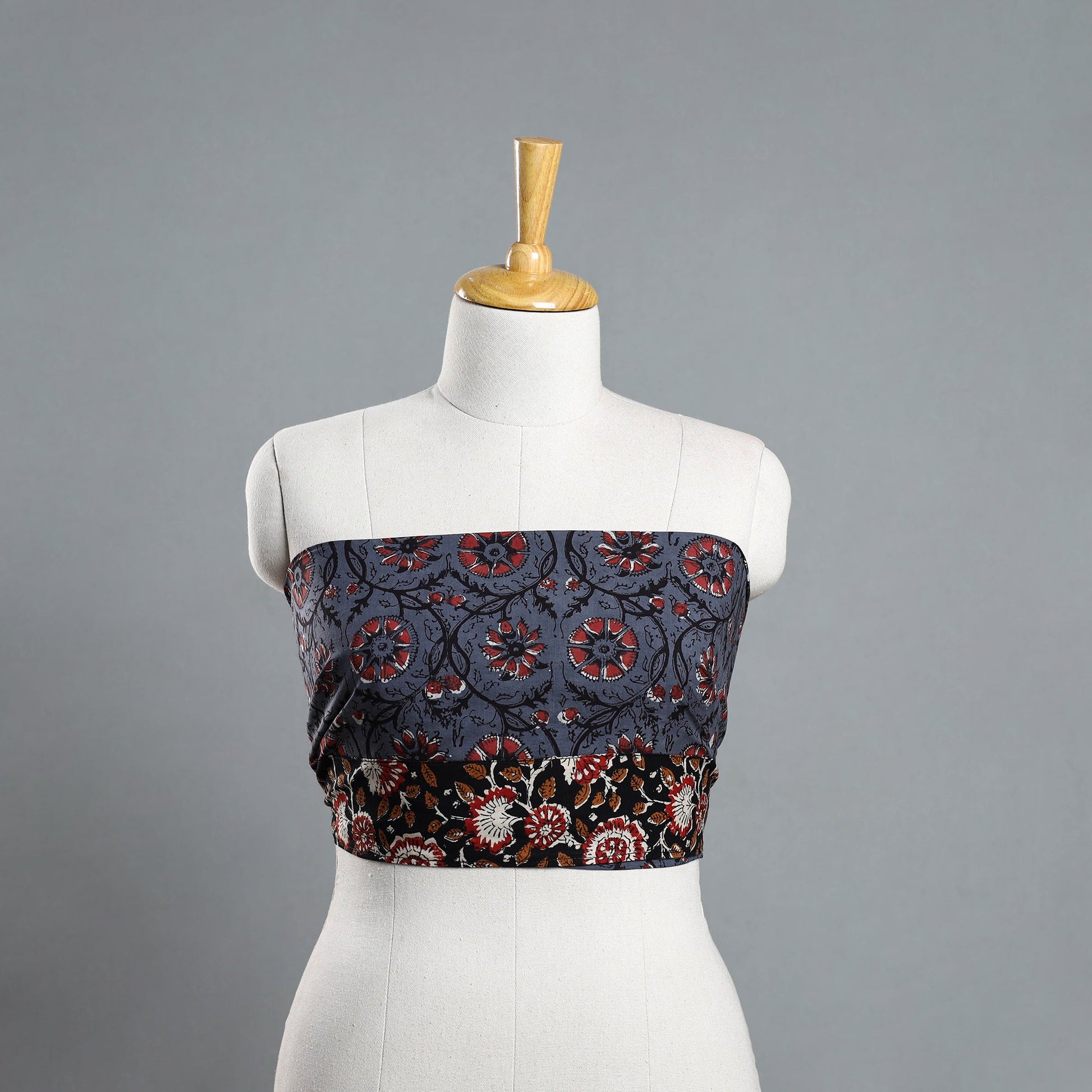 Blue - Block Printed Cotton Bagru Blouse Piece 28